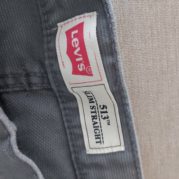 Levi's 513 gray corduroy slim straight mid rise jeans - Picture 10 of 14